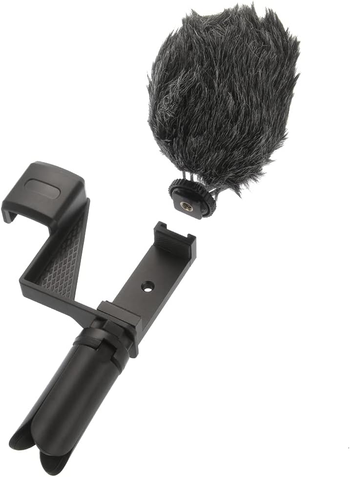 FocusFoto Video Cage Handle Rig + Mini Tripod Kit for Smart Phone