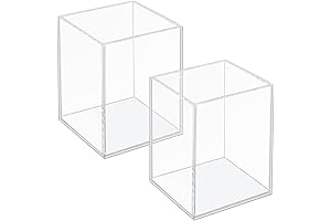 2 Pack Clear Acrylic Pencil Pen Holder Cup