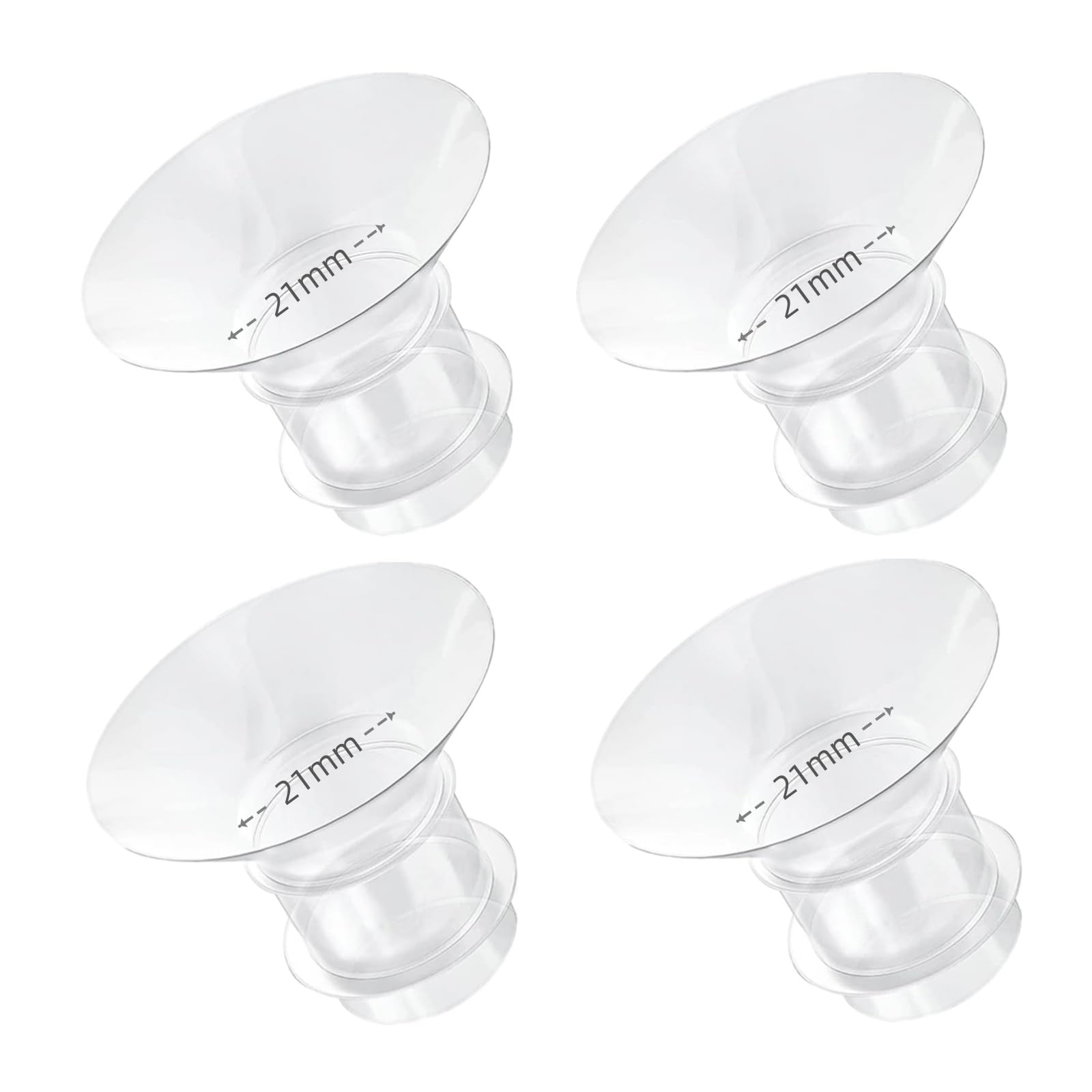 4PCS Flange Insert 21mm Compatible with Momcozy M5/M6/M9/S12 Pro/S9 Pro/V1 Pro/V2 Pro, Spectra/Medela/Elvie/NCVI/TSRETE/eufy/Lansinoh/Paruu/MomMed