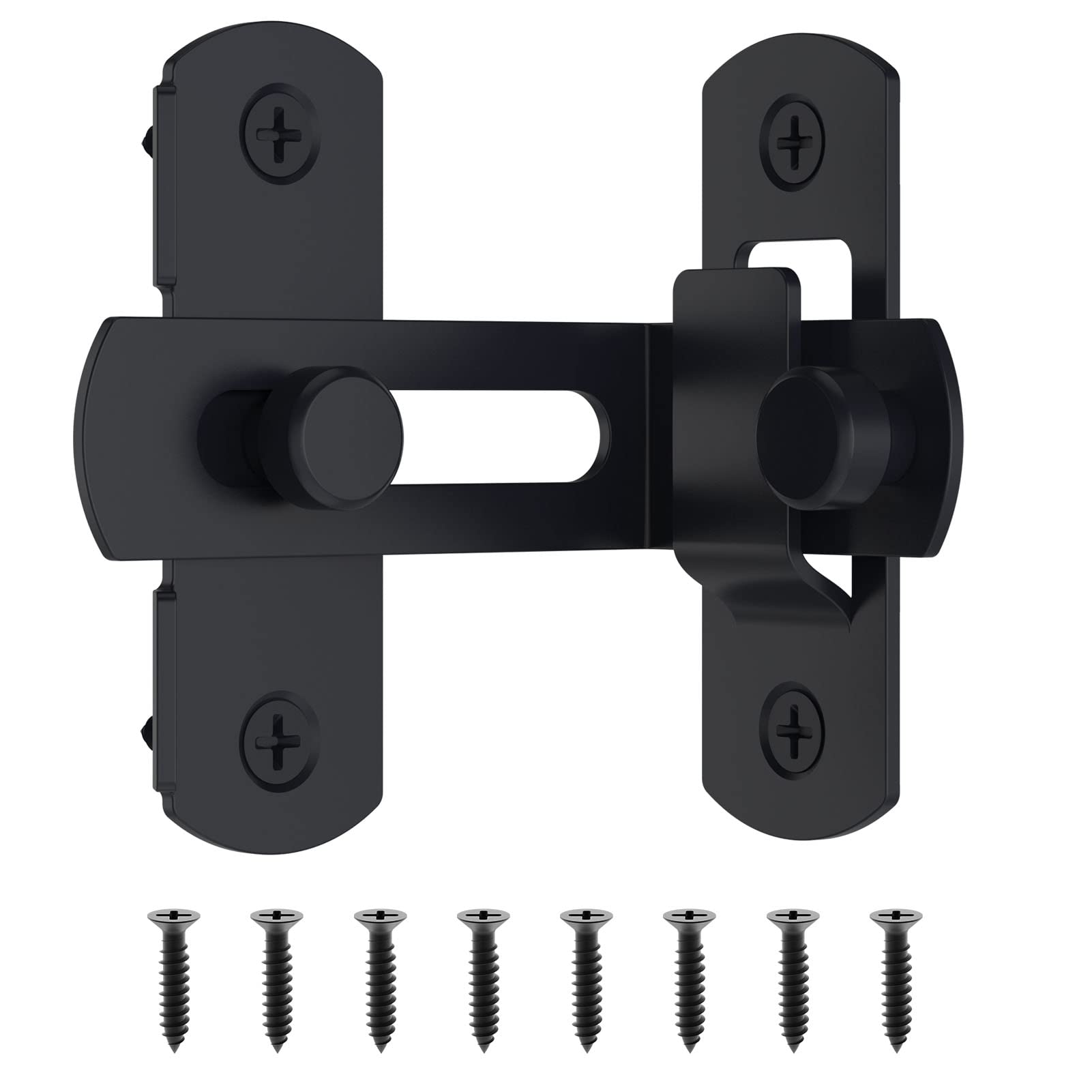 BiceNoning Loquet de porte de grange, loquet de porte rabattable à 90 degrés, en acier inoxydable, pour grange, salle de bain, extérieur, garage