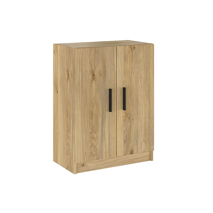 amuéblate online - Armario Mueble de Cocina Bajo de Dos Puertas Alaska, Práctico y Funcional, Color Roble Miel, 60 cm (Ancho) x 80 cm (Alto) x 34 cm (Fondo)