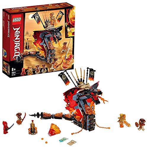 LEGO 70674 NINJAGO Feuerschlange, Spielzeug für Kinder mit 4 Minifiguren, Meister des Spinjitzu Spielset