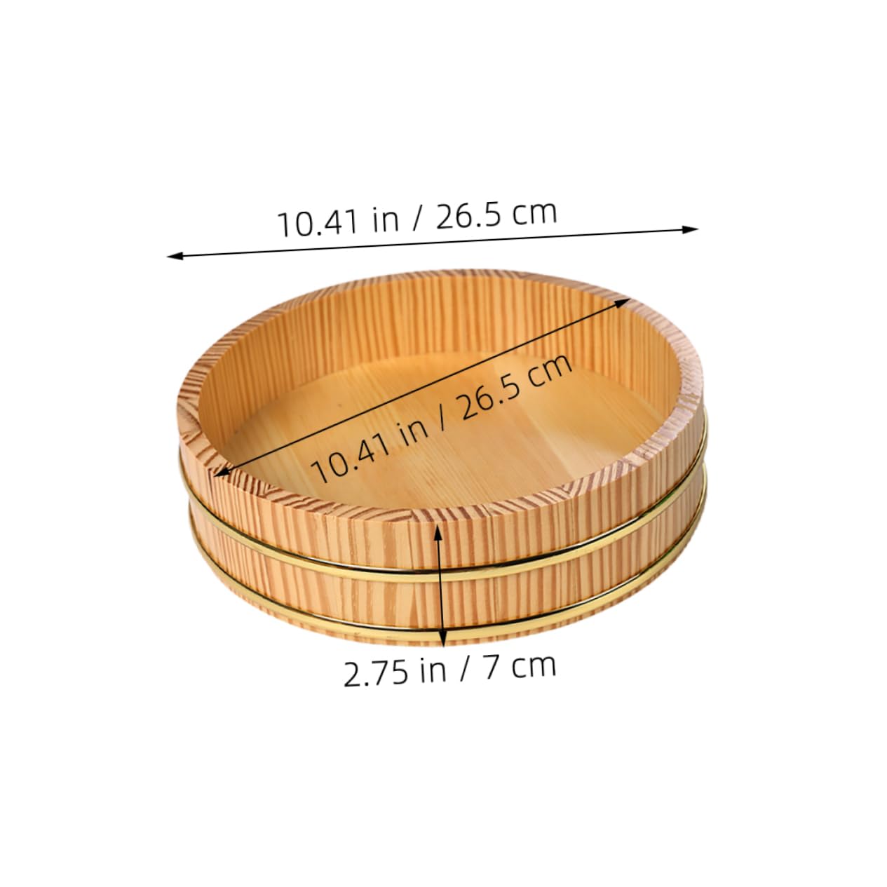 Kit per Preparare Sushi Sushi Rice Mixing Tub Hangiri Giapponese in Legno per Riso, Grande Capacità e Design Raffinato, come Contenitore per Cibo in Cucina