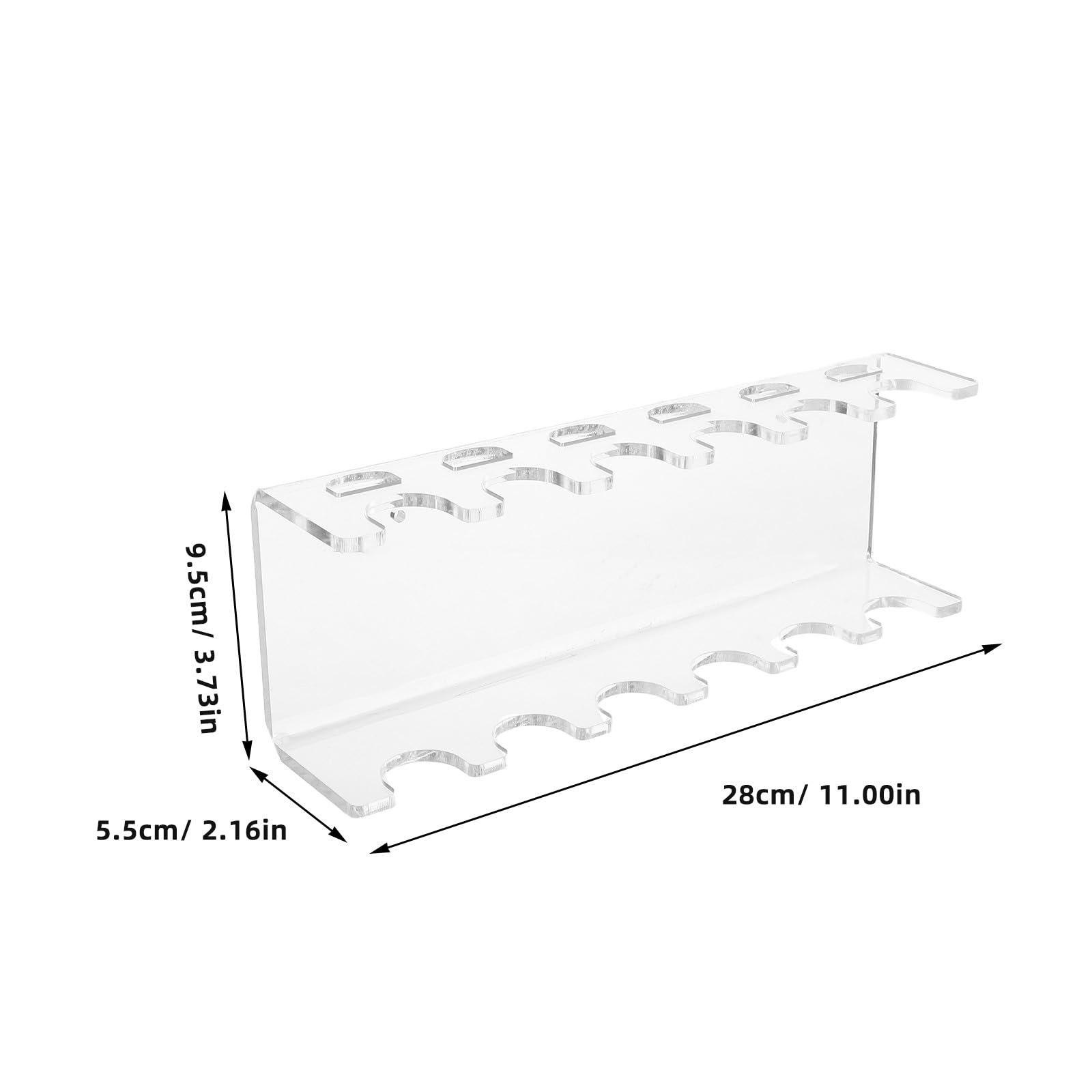 Garneck Support de Pipettes de Laboratoire Mural Transparent en Acrylique 6 Emplacements, Porte-pipettes Trapézoïdal pour Organisation D’outils de Laboratoire, Gain de Place pour Tubes