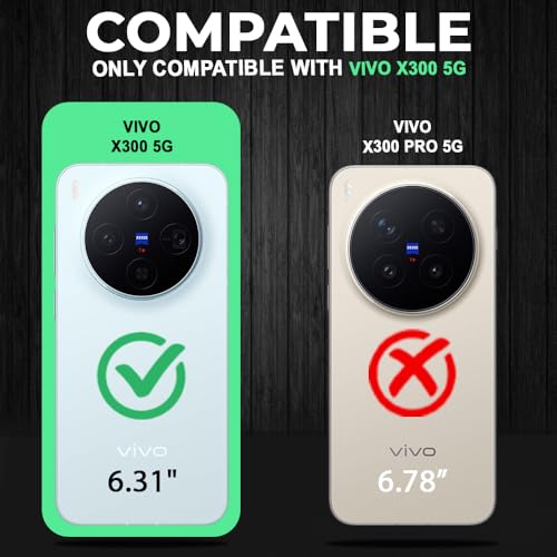 Image of AESTMO Vivo X300 5G Back Cover | 360 Protection | Crystal Clear Hard Back Transparent | Compatible with MagSafe Accessories (PC+TPU, Black Bumper)