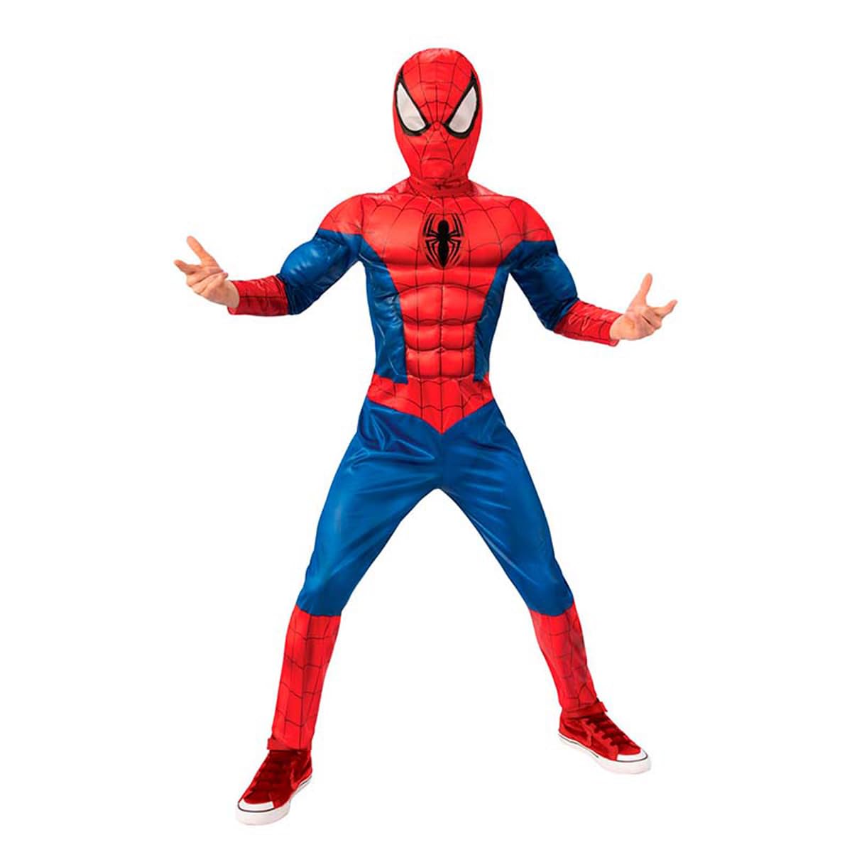 Kostiumy Spiderman | Super mocny zestaw mięśni Spiderman Dziecko Kostium dla Dzieci | Rozmiar 128 | Kostium karnawałowy | Ubrania do kostiumu do przebierania