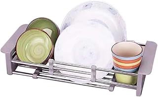JINXM Panier de Vidange Rétractable en Acier Inoxydable pour Évier,Panier de vidange d'évier rétractable Support de séchage de Vaisselle