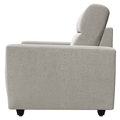 Image of Wakefit Sofa Set | 3 Year Warranty | Sofa 1 Seater, 1 Seater Sofa for Living Room, Wooden Sofa Set, Sofa Set Single Seater - Belize(Reflection : White)