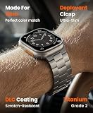 FINESTONE Tytanowy Pasek do Apple Watch Ultra 49 mm - Lekki i Regulowany