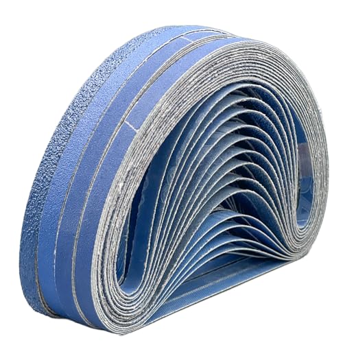 FEIHU Zirkoniumkorund Schleifbänder,9 x 533 mm,20 Stück Körnung 100 für Proxxon Powerfeile Schleifpapier Schleifband Set