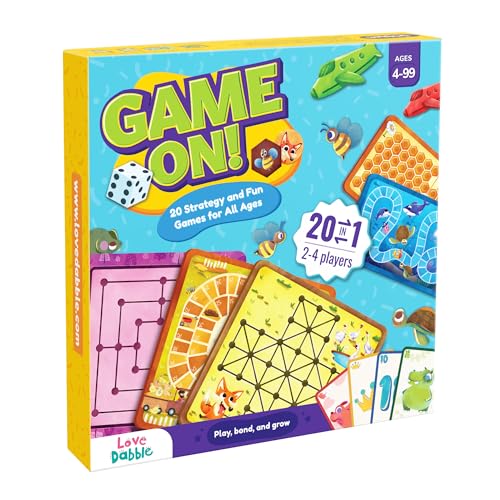 LoveDabble 20 in 1 Board Games for Family & Kids: Dive into Strategy & Enjoy Classics Like Ludo, Chess, Plus New Hits Like Marching Forward & Bee Quick! Fun Games for All