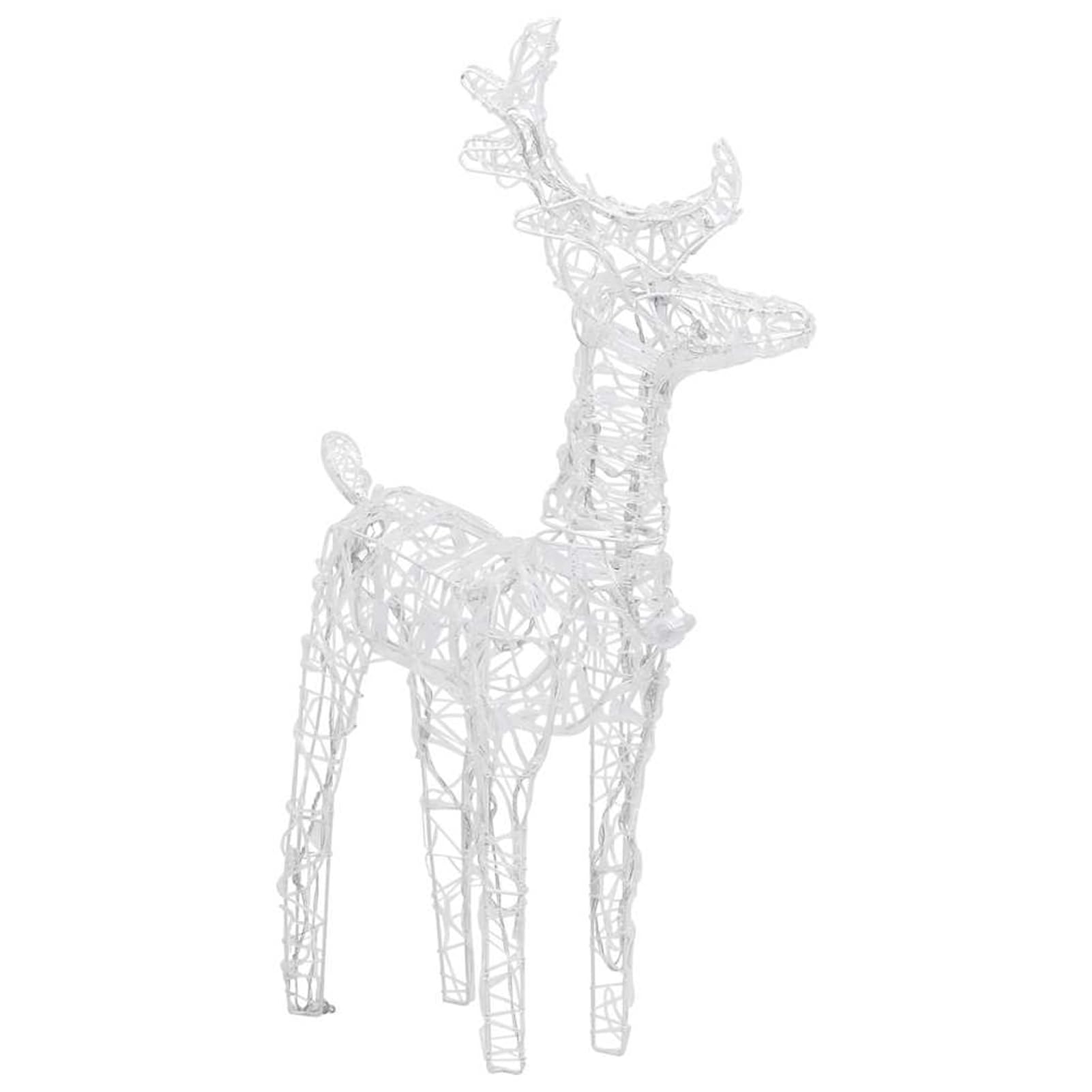 Weihnachtsdeko LED Rentier & Schlitten - Warmweiß, Acryl/PVC, 130 cm, Innen/Außen Weihnachtsdekorationen im Freien 328514