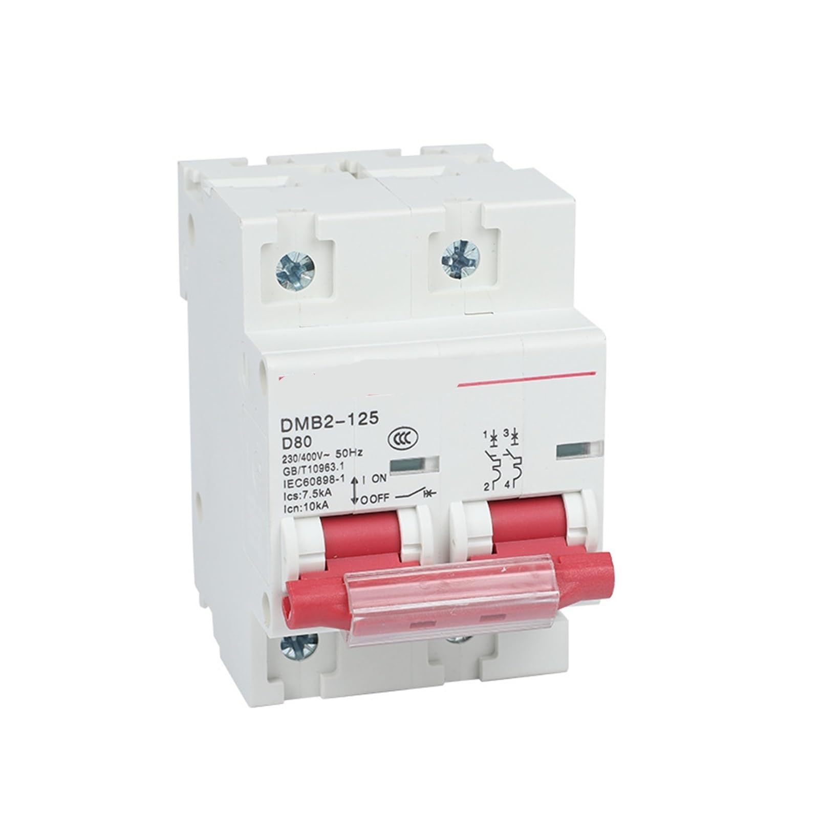 Disjoncteur de fuite 2P contre la surcharge avec coupure automatique d'air DMB2-125