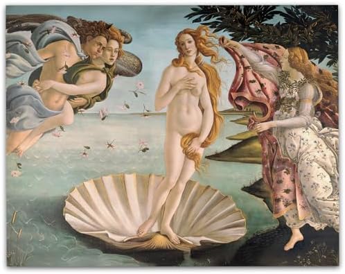 The Birth of Venus - Italian Renaissance Painting by Sandro Botticelli 11x14 Unframed Print - Venus Mythology Wall Art, Botticelli Wall Decor, Renaissance Artwork, Historical Art for Home or Office