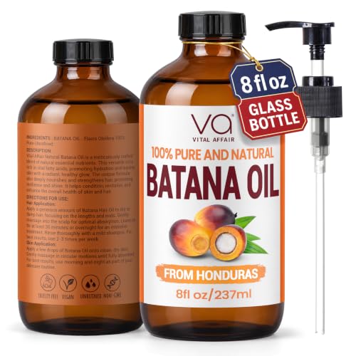 Batana Hair Growth Oil 8 Fl Oz Glass Bottle For Strong and Shiny Hair