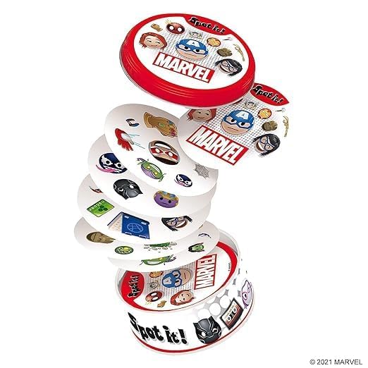 Muralidhar Enterprises Spot It Classic Card Game | Average Playtime 15 Minutes, This Game for 2 to 8 Players, Perfect for Boys, Girls, and Families - Marvel Dobble Card Game (B0D7ZV9LP4) Amazon Price History, Amazon Price Tracker
