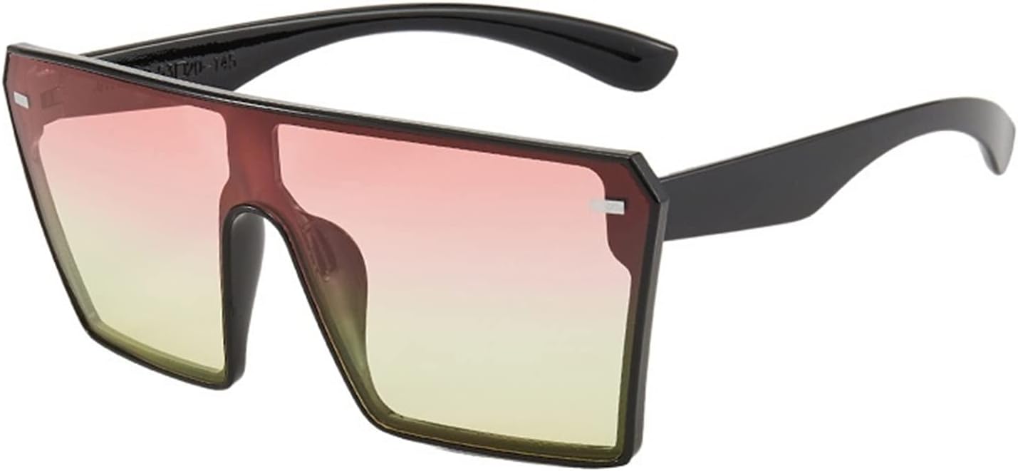 XINXIN Large Frame Square Men and Women Outdoor Sunglasses, Street Shooting Holiday Beach Glasses (Color : D, Size : Medium)