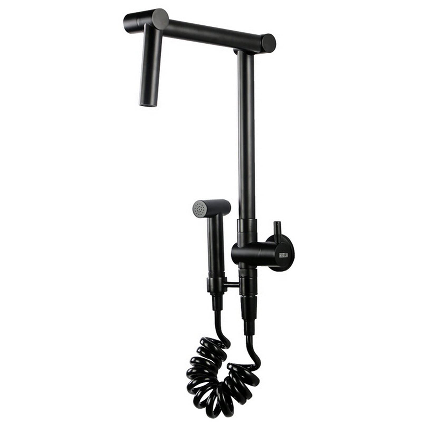 Grifo giratorio de 360 grados para fregadero de cocina con rociador de pared