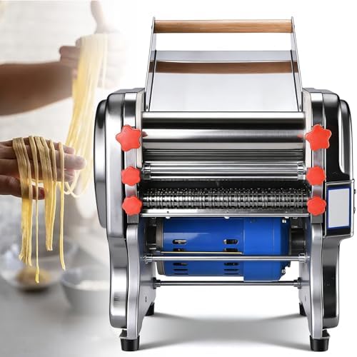 Electric Pasta Maker Machine - 2-in-1 Automatic Dough Roller & Noodle Cutter, Adjustable Thickness for Perfect Homemade Pasta, Commercial Quality, Easy to Use