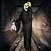 Haunted Hill Farm Life-Size Reaper Halloween Animatronic, Indoor or Outdoor Halloween Decoration with Flashing Colorful Eyes, Poseable and Battery Operated Halloween Props for Home or Haunted House