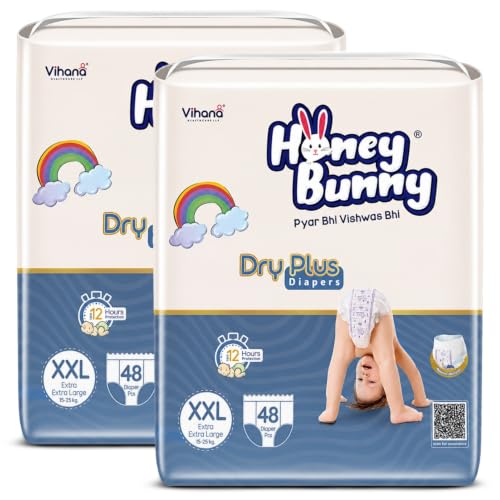 Image of Honey Bunny Baby Diaper Pants Super Soft Dry Plus 12 Hour protection XXL-96