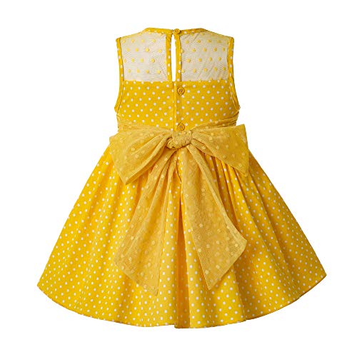 Pettigirl Girls Vintage Spring Easter Flower Polka Dot Clothing Kids Toddler Fashion Holiday Party Dresses Outfit2