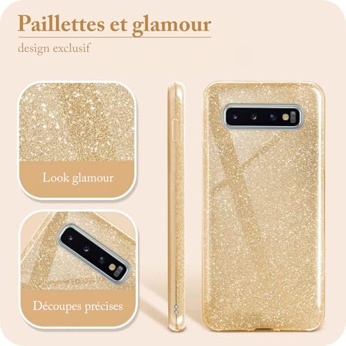 Coque antichoc Samsung Galaxy S10 Plus robuste à strass diamant - 2