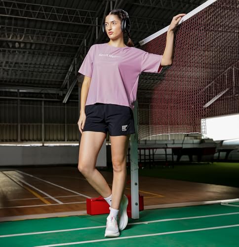 Image of XTEP Comfort Tech (Superior Comfort), Sports Elastic Tech (Superior Stretch), Regular Fit, Polyamide + Elastene, Short Sleeve, Running T-Shirt for Women