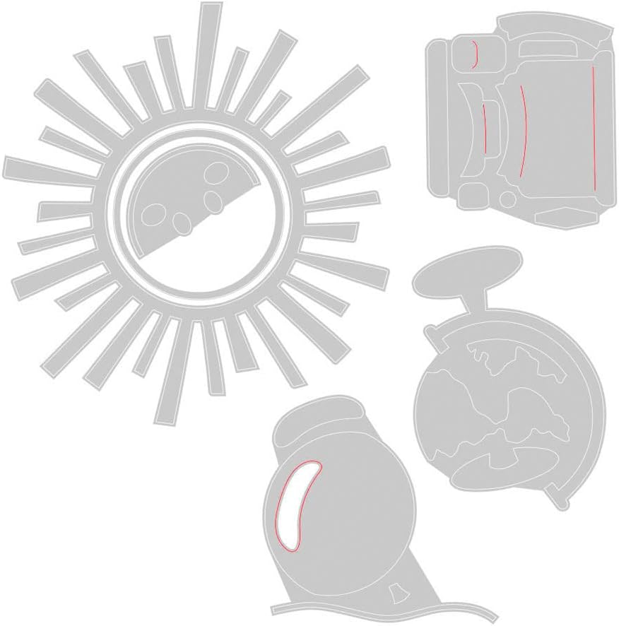 Sizzix Thinlits Die Set 8 Pack Circle Play by Tim Holtz, Multicolor