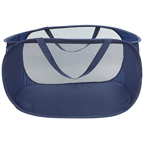 Cabilock Large Foldable Mesh Laundry Hamper Bag Portable Breathable Storage Basket for Clothes Toys More for Home Apartment Dorm and Travel Space-saving Design