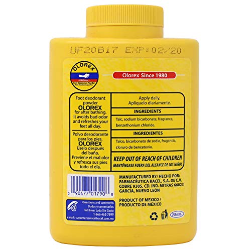Image of Foot Deodorant Powder, Long-Lasting Effect, 2-Pack of 7.05 Oz Powder Bottles