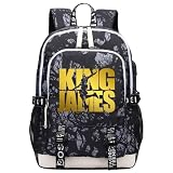 FANSIVERS Mochila esportiva multifuncional de basquete J-ames para viagem e laptop para fãs de futebol para homens e mulheres