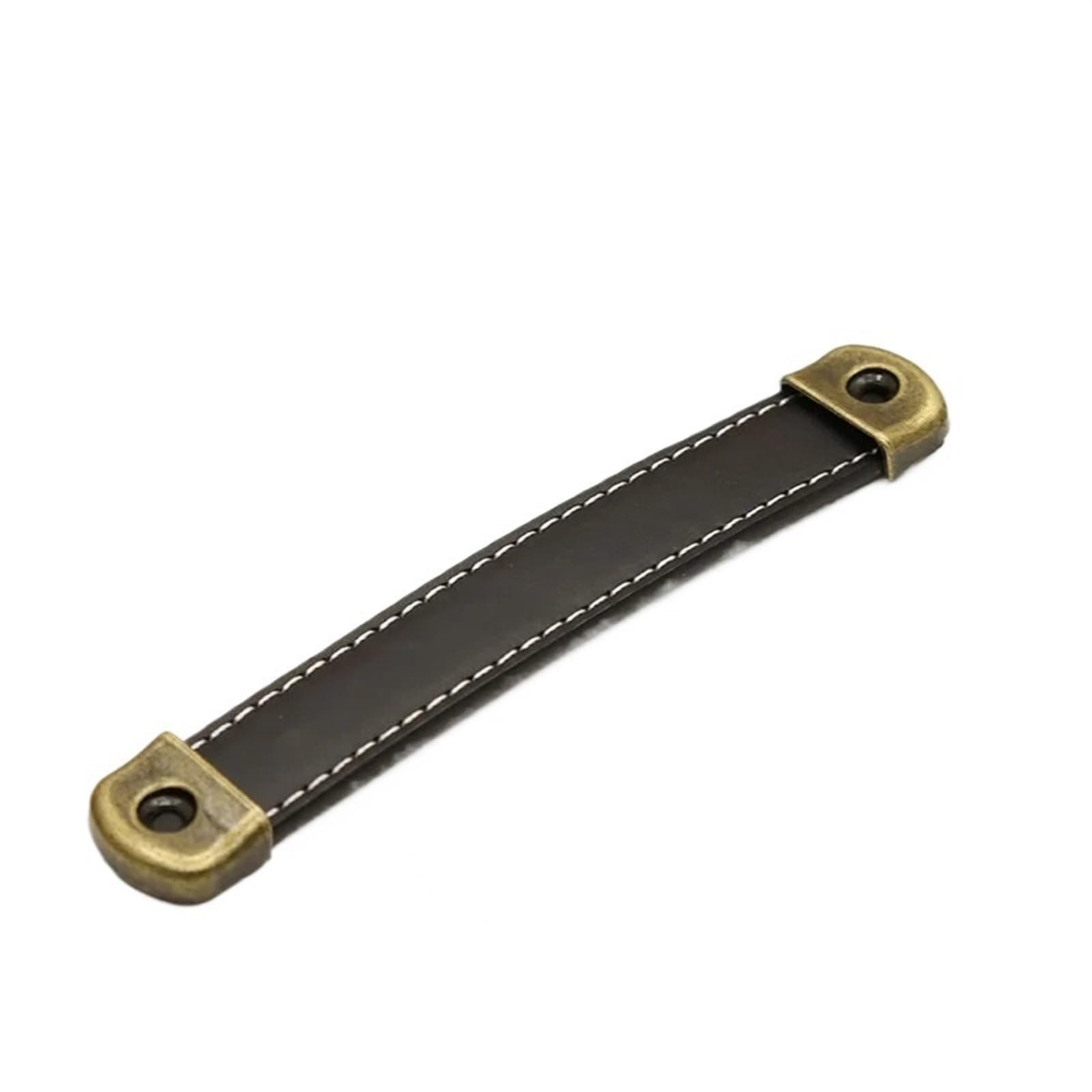 CQAHDSEVF Leather Drawer Pulls, Leather Drawer Knobs Multicolor Brass 96-160mm(Black,128mm)