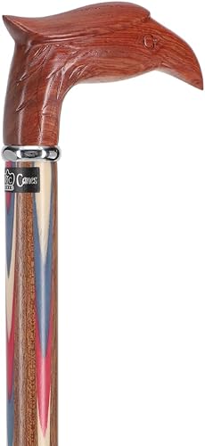 Miniatura 9 de Royal RC Canes Stylish Walking Sticks  Plated Eagle Head Handle Walking Canes with Wood Shaft and Silver Collar  Colorful Cane Best Gift for Men and