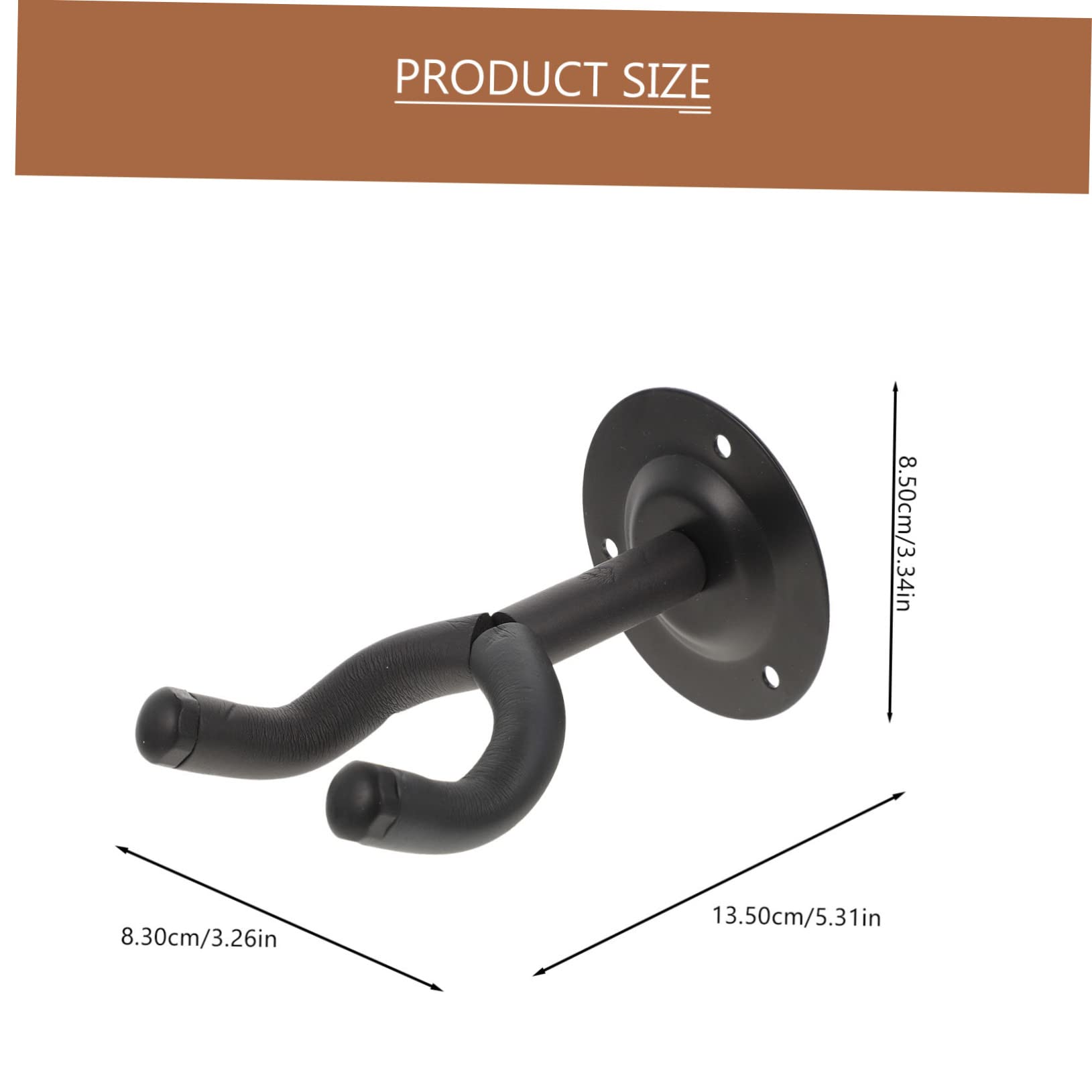 GOOHOCHY 2 Sets Guitar Wall Mount Hooks of Hangers for Bass Ukulele Electric Acoustic Instruments Secure and Stylish Storage for Music Lovers