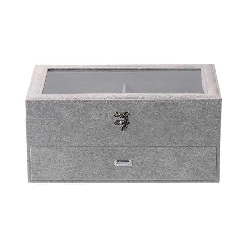 Brillenaufbewahrungsbox, Mehrgitter-Schublade for Zuhause, Sonnenbrillenständer, große Kapazität, tragbare Desktop-Ornamente Brillenetui für Damen