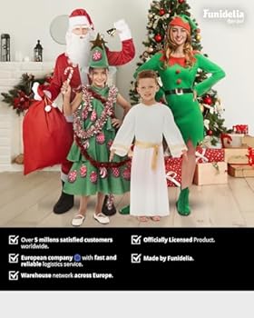 Kerstjurk verkleed kostuum met muts voor meisjes dames