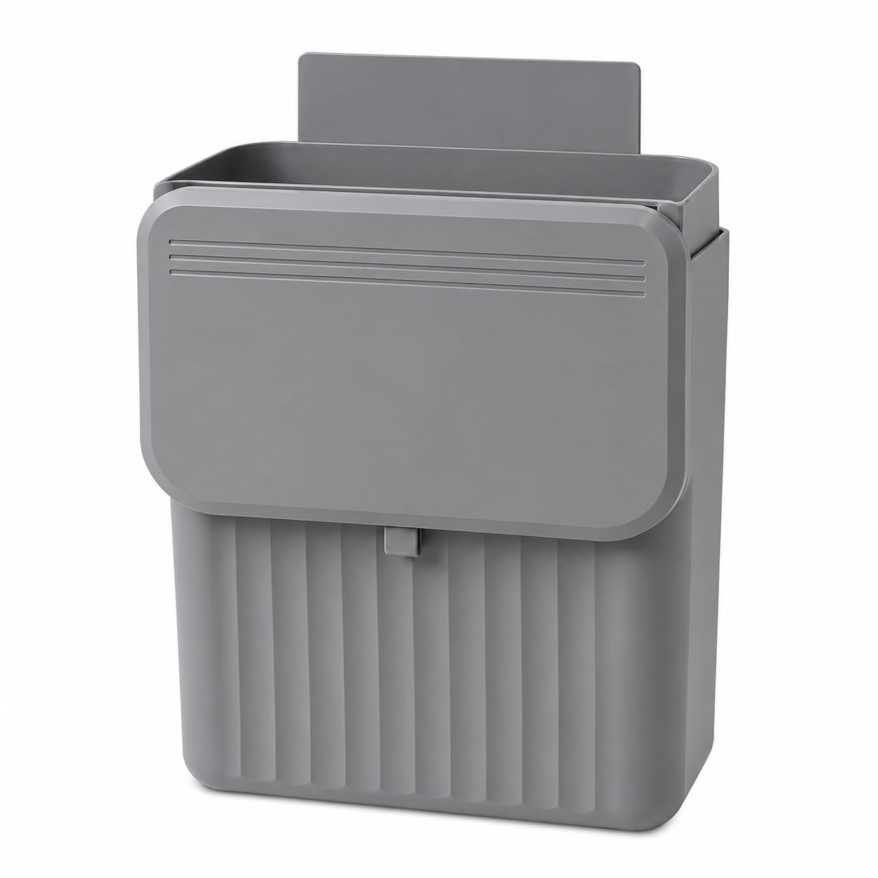 plastizone Plastic Hanging Kitchen Trash Can with Lid– Cabinet Door Hanging Garbage Bin, Double-Sided Open Flip Lid, Wall Mounted Kitchen Waste Bin, Under Sink Storage Trash Bucket(7L,White)-image-19