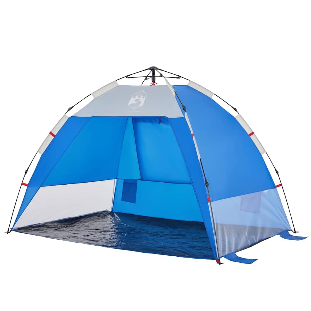 Mangloder Strandzelt Personen Azurblau Wasserdicht mit Quick Release System für Camping, Garten, Strand und Outdoor Aktivitäten, Leicht und Kompakt, Stabil und Winddicht