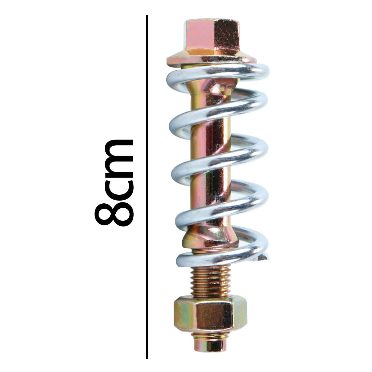 2 Pernos Y Resortes De Escape, Sistema De Escape De Acero Al Carbono, Brida, Colector De Tubos, Tornillos Con Tuercas, Kit De Reparación Universal Para Coches, Camiones Y SUV.