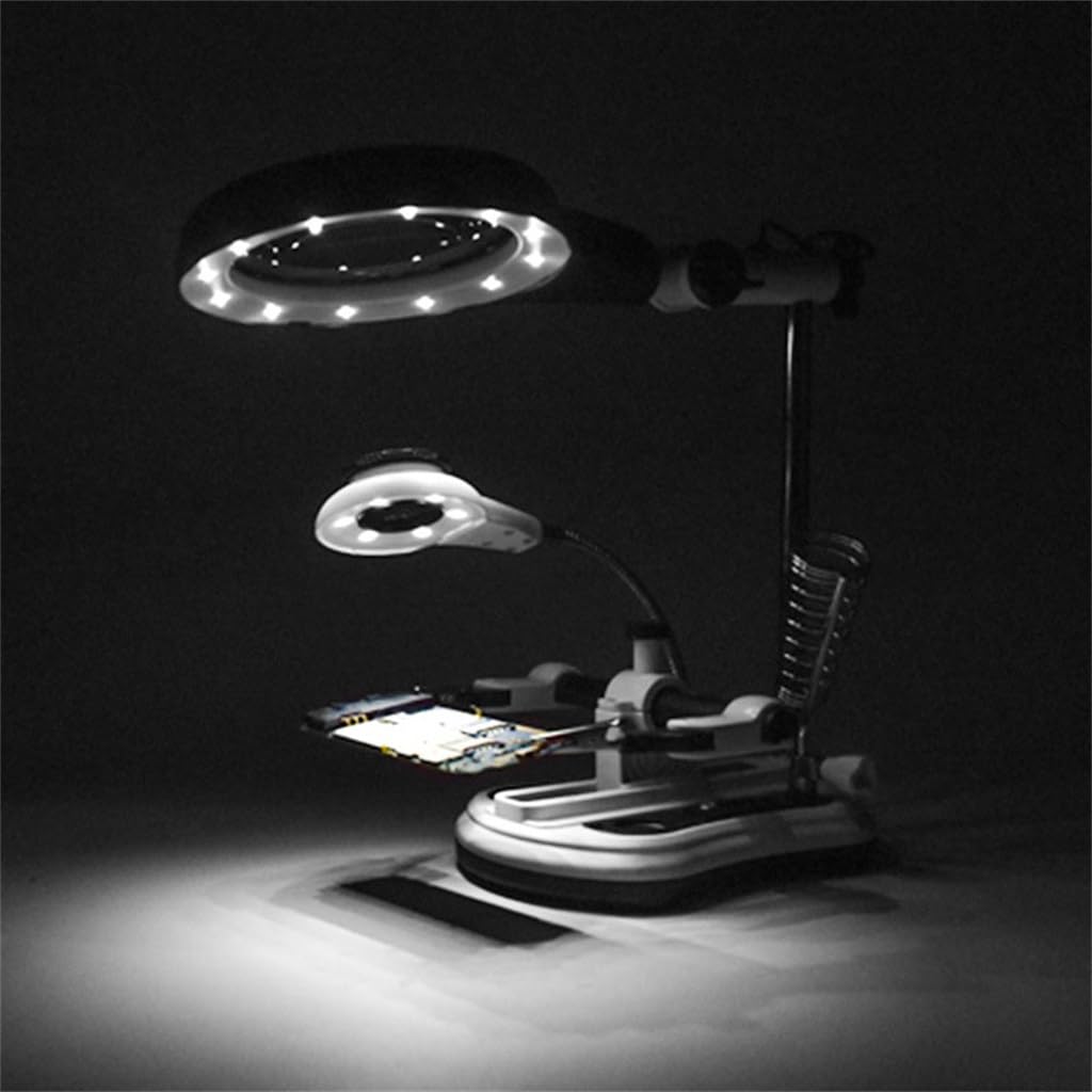 Lente D'ingrandimento A Clip For Lettura E Manutenzione Da Tavolo A LED