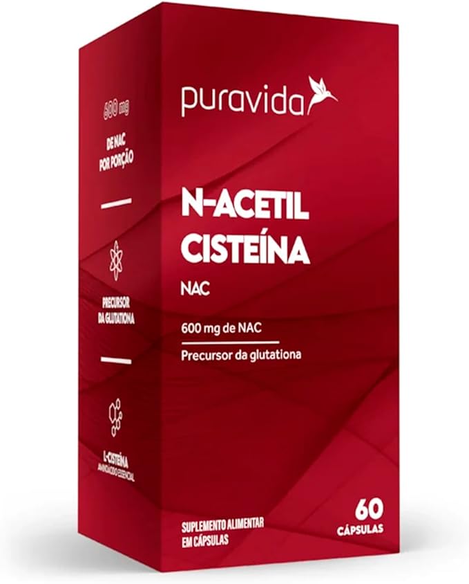 NAC - N-Acetil Cisteína 600mg - 60 Cápsulas - Puravida