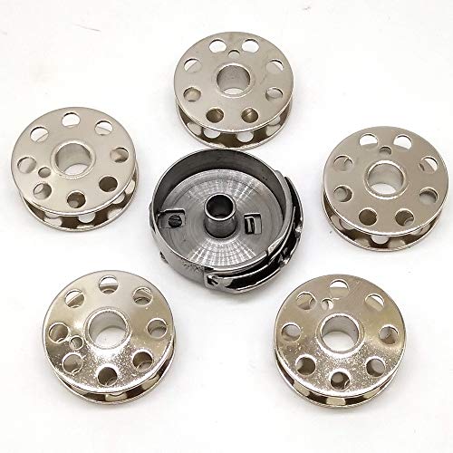 HONEYSEW 1pc 45751(not 45750) Bobbin case+5pcs 45785 bobbins for Singer 221,221k,222,301,301A
