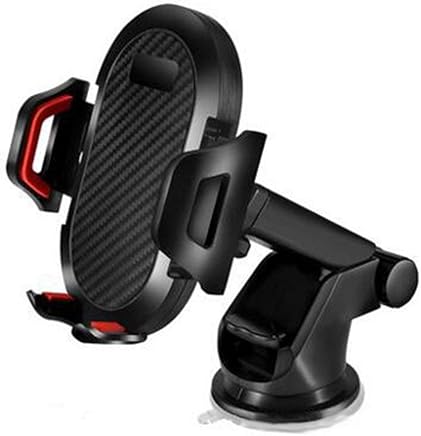 Multifunction Car Phone Holder Dashboard Windshield Mount Holder Stand 360 Rotation Navigation Stand Universal for Cellphones - Red