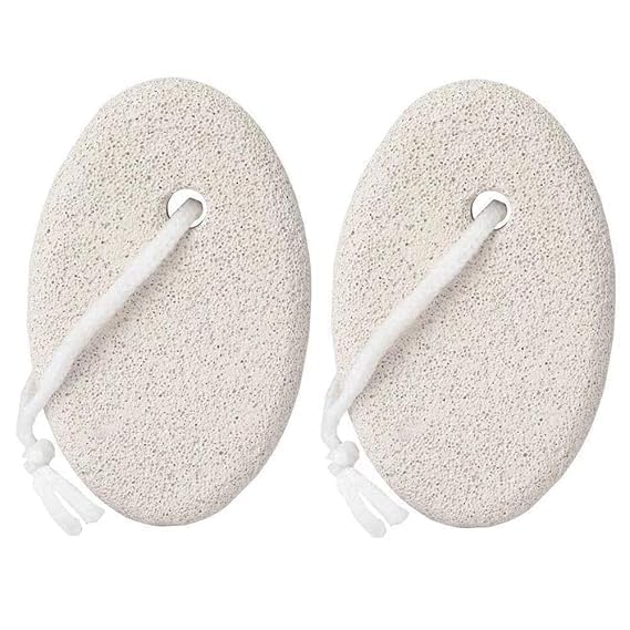 Image of Beauty Pumice Stone Natural Lava Pumice Stone for Feet /Hand, Small Callus Remover /Foot Scrubber Stone for Men /Women (2 Pcs Pumic Stone Medium Size Multicolor)