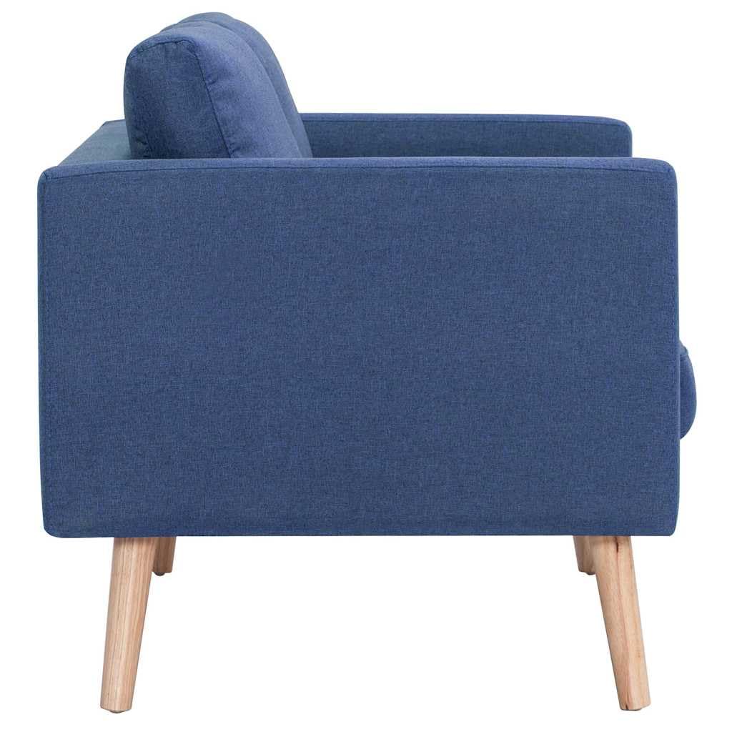 vidaXL Divano a 2 Posti Elegante Comodo Sofa Doppio per Casa per Ufficio Poltrona da Due Persone Arredo per Salotto Arredamento in Tessuto Blu