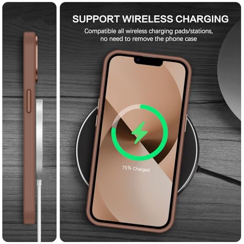 Image of BENTOBEN Magnetic for iPhone 13 Case & iPhone 14 Case [Compatible with Magsafe] Translucent Matte Phone Case iPhone 13 /14 Slim Shockproof Women Men Protective Cover for iPhone 13 /14 6.1 inch, Bronze