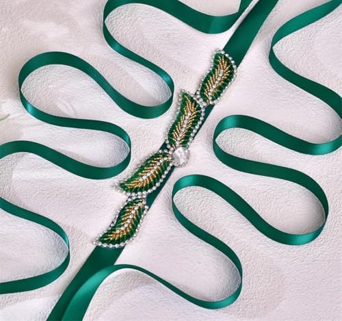 Women's Leaf Shape Dress Belt Bridal Wedding Accessory Belt Christmas Party Dress Decoration2