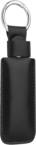 Funda de cuero de microfibra para unidad flash USB, funda protectora con llavero, pequeña funda de transporte portátil para unidad flash USB (1