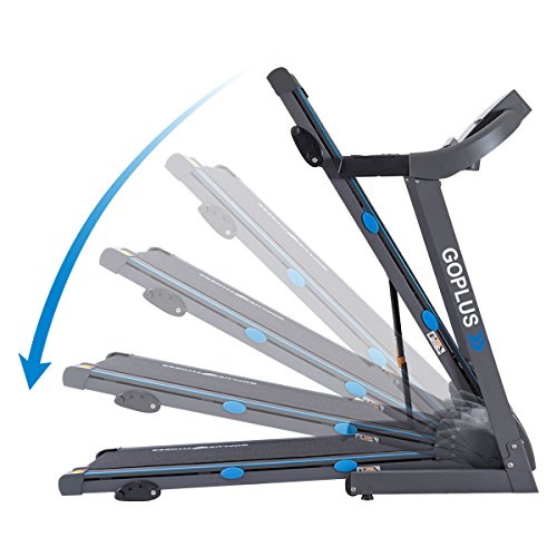 Image of Goplus 2.25HP Electric Treadmill Foldable Running Jogging Fitness Machine for Home & Gym Black Jaguar Ⅲ